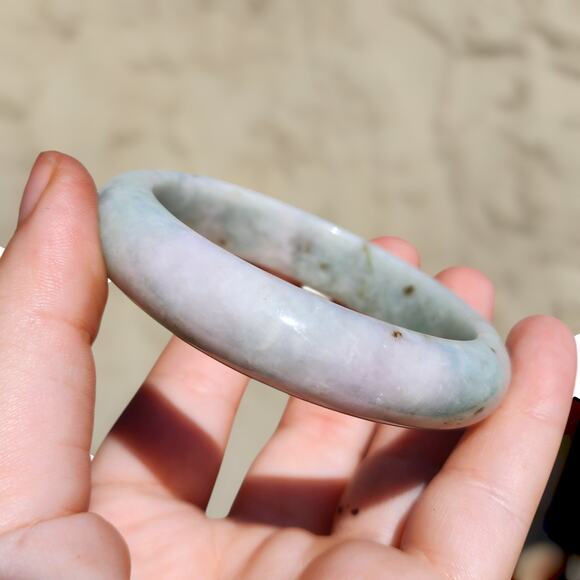 Unbranded Jewelry - Jadeite Jade Bangle Green Natural Semi Translucent 335ct Myanmar Burma Bracelet